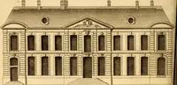 An illustration from L'art de bâtir des maisons de campagne : où L'on traite de leur distribution, de leur construction, & de leur decoration ... Avec l'explication de ces projets, et des desseins de menuiserie, de serrurerie, de parterres, & d'autres ornemens propres à la decoration intérieure & extérieure ... (1761)