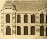 An illustration from L'art de bâtir des maisons de campagne : où L'on traite de leur distribution, de leur construction, & de leur decoration ... Avec l'explication de ces projets, et des desseins de menuiserie, de serrurerie, de parterres, & d'autres ornemens propres à la decoration intérieure & extérieure ... (1761)