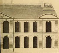 An illustration from L'art de bâtir des maisons de campagne : où L'on traite de leur distribution, de leur construction, & de leur decoration ... Avec l'explication de ces projets, et des desseins de menuiserie, de serrurerie, de parterres, & d'autres ornemens propres à la decoration intérieure & extérieure ... (1761)