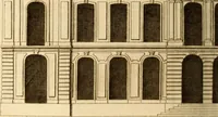 An illustration from L'art de bâtir des maisons de campagne : où L'on traite de leur distribution, de leur construction, & de leur decoration ... Avec l'explication de ces projets, et des desseins de menuiserie, de serrurerie, de parterres, & d'autres ornemens propres à la decoration intérieure & extérieure ... (1761)