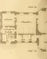 Picture 128 of 256 from L'art de bâtir des maisons de campagne : où L'on traite de leur distribution, de leur construction, & de leur decoration ... Avec l'explication de ces projets, et des desseins de menuiserie, de serrurerie, de parterres, & d'autres ornemens propres à la decoration intérieure & extérieure ... (1761), leaf 285