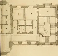 An illustration from L'art de bâtir des maisons de campagne : où L'on traite de leur distribution, de leur construction, & de leur decoration ... Avec l'explication de ces projets, et des desseins de menuiserie, de serrurerie, de parterres, & d'autres ornemens propres à la decoration intérieure & extérieure ... (1761)