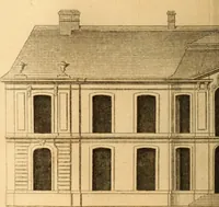 An illustration from L'art de bâtir des maisons de campagne : où L'on traite de leur distribution, de leur construction, & de leur decoration ... Avec l'explication de ces projets, et des desseins de menuiserie, de serrurerie, de parterres, & d'autres ornemens propres à la decoration intérieure & extérieure ... (1761)