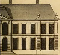 An illustration from L'art de bâtir des maisons de campagne : où L'on traite de leur distribution, de leur construction, & de leur decoration ... Avec l'explication de ces projets, et des desseins de menuiserie, de serrurerie, de parterres, & d'autres ornemens propres à la decoration intérieure & extérieure ... (1761)