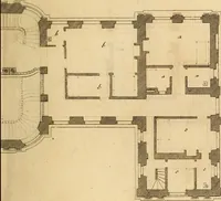 An illustration from L'art de bâtir des maisons de campagne : où L'on traite de leur distribution, de leur construction, & de leur decoration ... Avec l'explication de ces projets, et des desseins de menuiserie, de serrurerie, de parterres, & d'autres ornemens propres à la decoration intérieure & extérieure ... (1761)