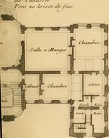 Picture 169 of 256 from L'art de bâtir des maisons de campagne : où L'on traite de leur distribution, de leur construction, & de leur decoration ... Avec l'explication de ces projets, et des desseins de menuiserie, de serrurerie, de parterres, & d'autres ornemens propres à la decoration intérieure & extérieure ... (1761), leaf 384