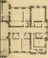 An illustration from L'art de bâtir des maisons de campagne : où L'on traite de leur distribution, de leur construction, & de leur decoration ... Avec l'explication de ces projets, et des desseins de menuiserie, de serrurerie, de parterres, & d'autres ornemens propres à la decoration intérieure & extérieure ... (1761)