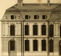An illustration from L'art de bâtir des maisons de campagne : où L'on traite de leur distribution, de leur construction, & de leur decoration ... Avec l'explication de ces projets, et des desseins de menuiserie, de serrurerie, de parterres, & d'autres ornemens propres à la decoration intérieure & extérieure ... (1761)