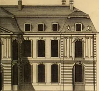 An illustration from L'art de bâtir des maisons de campagne : où L'on traite de leur distribution, de leur construction, & de leur decoration ... Avec l'explication de ces projets, et des desseins de menuiserie, de serrurerie, de parterres, & d'autres ornemens propres à la decoration intérieure & extérieure ... (1761)