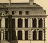 An illustration from L'art de bâtir des maisons de campagne : où L'on traite de leur distribution, de leur construction, & de leur decoration ... Avec l'explication de ces projets, et des desseins de menuiserie, de serrurerie, de parterres, & d'autres ornemens propres à la decoration intérieure & extérieure ... (1761)