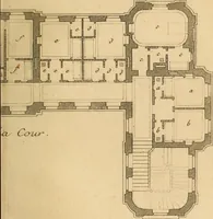An illustration from L'art de bâtir des maisons de campagne : où L'on traite de leur distribution, de leur construction, & de leur decoration ... Avec l'explication de ces projets, et des desseins de menuiserie, de serrurerie, de parterres, & d'autres ornemens propres à la decoration intérieure & extérieure ... (1761)