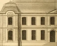 An illustration from L'art de bâtir des maisons de campagne : où L'on traite de leur distribution, de leur construction, & de leur decoration ... Avec l'explication de ces projets, et des desseins de menuiserie, de serrurerie, de parterres, & d'autres ornemens propres à la decoration intérieure & extérieure ... (1761)
