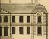 An illustration from L'art de bâtir des maisons de campagne : où L'on traite de leur distribution, de leur construction, & de leur decoration ... Avec l'explication de ces projets, et des desseins de menuiserie, de serrurerie, de parterres, & d'autres ornemens propres à la decoration intérieure & extérieure ... (1761)