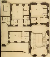 An illustration from L'art de bâtir des maisons de campagne : où L'on traite de leur distribution, de leur construction, & de leur decoration ... Avec l'explication de ces projets, et des desseins de menuiserie, de serrurerie, de parterres, & d'autres ornemens propres à la decoration intérieure & extérieure ... (1761)