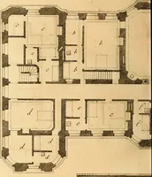 An illustration from L'art de bâtir des maisons de campagne : où L'on traite de leur distribution, de leur construction, & de leur decoration ... Avec l'explication de ces projets, et des desseins de menuiserie, de serrurerie, de parterres, & d'autres ornemens propres à la decoration intérieure & extérieure ... (1761)