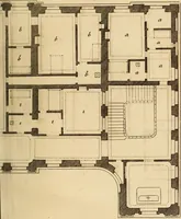 An illustration from L'art de bâtir des maisons de campagne : où L'on traite de leur distribution, de leur construction, & de leur decoration ... Avec l'explication de ces projets, et des desseins de menuiserie, de serrurerie, de parterres, & d'autres ornemens propres à la decoration intérieure & extérieure ... (1761)