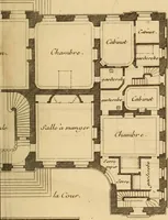 Picture 248 of 256 from L'art de bâtir des maisons de campagne : où L'on traite de leur distribution, de leur construction, & de leur decoration ... Avec l'explication de ces projets, et des desseins de menuiserie, de serrurerie, de parterres, & d'autres ornemens propres à la decoration intérieure & extérieure ... (1761), leaf 574