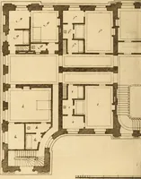 An illustration from L'art de bâtir des maisons de campagne : où L'on traite de leur distribution, de leur construction, & de leur decoration ... Avec l'explication de ces projets, et des desseins de menuiserie, de serrurerie, de parterres, & d'autres ornemens propres à la decoration intérieure & extérieure ... (1761)