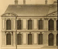 An illustration from L'art de bâtir des maisons de campagne : où L'on traite de leur distribution, de leur construction, & de leur decoration ... Avec l'explication de ces projets, et des desseins de menuiserie, de serrurerie, de parterres, & d'autres ornemens propres à la decoration intérieure & extérieure ... (1761)