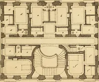 An illustration from L'art de bâtir des maisons de campagne : où L'on traite de leur distribution, de leur construction, & de leur decoration ... Avec l'explication de ces projets, et des desseins de menuiserie, de serrurerie, de parterres, & d'autres ornemens propres à la decoration intérieure & extérieure ... (1761)