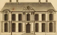 An illustration from L'art de bâtir des maisons de campagne : où L'on traite de leur distribution, de leur construction, & de leur decoration ... Avec l'explication de ces projets, et des desseins de menuiserie, de serrurerie, de parterres, & d'autres ornemens propres à la decoration intérieure & extérieure ... (1761)