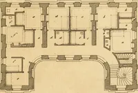 Picture 17 of 256 from L'art de bâtir des maisons de campagne : où L'on traite de leur distribution, de leur construction, & de leur decoration ... Avec l'explication de ces projets, et des desseins de menuiserie, de serrurerie, de parterres, & d'autres ornemens propres à la decoration intérieure & extérieure ... (1761), leaf 70