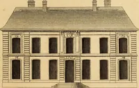 An illustration from L'art de bâtir des maisons de campagne : où L'on traite de leur distribution, de leur construction, & de leur decoration ... Avec l'explication de ces projets, et des desseins de menuiserie, de serrurerie, de parterres, & d'autres ornemens propres à la decoration intérieure & extérieure ... (1761)