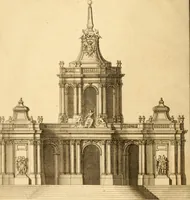 An illustration from L'art de bâtir des maisons de campagne : où L'on traite de leur distribution, de leur construction, & de leur decoration ... Avec l'explication de ces projets, et des desseins de menuiserie, de serrurerie, de parterres, & d'autres ornemens propres à la decoration intérieure & extérieure ... (1761)
