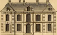 An illustration from L'art de bâtir des maisons de campagne : où L'on traite de leur distribution, de leur construction, & de leur decoration ... Avec l'explication de ces projets, et des desseins de menuiserie, de serrurerie, de parterres, & d'autres ornemens propres à la decoration intérieure & extérieure ... (1761)