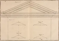 Picture 56 of 179 from L'art de bâtir des maisons de campagne : où L'on traite de leur distribution, de leur construction, & de leur decoration ... Avec l'explication de ces projets, et des desseins de menuiserie, de serrurerie, de parterres, & d'autres ornemens propres à la decoration intérieure & extérieure ... (1761), leaf 216