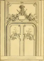An illustration from L'art de bâtir des maisons de campagne : où L'on traite de leur distribution, de leur construction, & de leur decoration ... Avec l'explication de ces projets, et des desseins de menuiserie, de serrurerie, de parterres, & d'autres ornemens propres à la decoration intérieure & extérieure ... (1761)