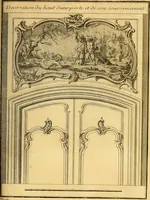 Picture 122 of 179 from L'art de bâtir des maisons de campagne : où L'on traite de leur distribution, de leur construction, & de leur decoration ... Avec l'explication de ces projets, et des desseins de menuiserie, de serrurerie, de parterres, & d'autres ornemens propres à la decoration intérieure & extérieure ... (1761), leaf 378