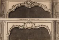 Picture 131 of 179 from L'art de bâtir des maisons de campagne : où L'on traite de leur distribution, de leur construction, & de leur decoration ... Avec l'explication de ces projets, et des desseins de menuiserie, de serrurerie, de parterres, & d'autres ornemens propres à la decoration intérieure & extérieure ... (1761), leaf 388
