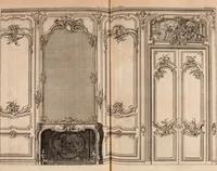 Picture 132 of 179 from L'art de bâtir des maisons de campagne : où L'on traite de leur distribution, de leur construction, & de leur decoration ... Avec l'explication de ces projets, et des desseins de menuiserie, de serrurerie, de parterres, & d'autres ornemens propres à la decoration intérieure & extérieure ... (1761), leaf 390