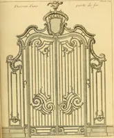 An illustration from L'art de bâtir des maisons de campagne : où L'on traite de leur distribution, de leur construction, & de leur decoration ... Avec l'explication de ces projets, et des desseins de menuiserie, de serrurerie, de parterres, & d'autres ornemens propres à la decoration intérieure & extérieure ... (1761)