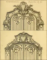 Picture 149 of 179 from L'art de bâtir des maisons de campagne : où L'on traite de leur distribution, de leur construction, & de leur decoration ... Avec l'explication de ces projets, et des desseins de menuiserie, de serrurerie, de parterres, & d'autres ornemens propres à la decoration intérieure & extérieure ... (1761), leaf 416