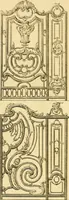 An illustration from L'art de bâtir des maisons de campagne : où L'on traite de leur distribution, de leur construction, & de leur decoration ... Avec l'explication de ces projets, et des desseins de menuiserie, de serrurerie, de parterres, & d'autres ornemens propres à la decoration intérieure & extérieure ... (1761)