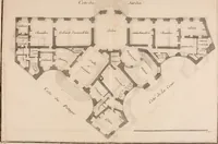 Picture 14 of 179 from L'art de bâtir des maisons de campagne : où L'on traite de leur distribution, de leur construction, & de leur decoration ... Avec l'explication de ces projets, et des desseins de menuiserie, de serrurerie, de parterres, & d'autres ornemens propres à la decoration intérieure & extérieure ... (1761), leaf 44