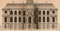An illustration from L'art de bâtir des maisons de campagne : où L'on traite de leur distribution, de leur construction, & de leur decoration ... Avec l'explication de ces projets, et des desseins de menuiserie, de serrurerie, de parterres, & d'autres ornemens propres à la decoration intérieure & extérieure ... (1761)