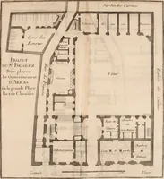 Picture 27 of 179 from L'art de bâtir des maisons de campagne : où L'on traite de leur distribution, de leur construction, & de leur decoration ... Avec l'explication de ces projets, et des desseins de menuiserie, de serrurerie, de parterres, & d'autres ornemens propres à la decoration intérieure & extérieure ... (1761), leaf 88