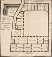 Picture 28 of 179 from L'art de bâtir des maisons de campagne : où L'on traite de leur distribution, de leur construction, & de leur decoration ... Avec l'explication de ces projets, et des desseins de menuiserie, de serrurerie, de parterres, & d'autres ornemens propres à la decoration intérieure & extérieure ... (1761), leaf 90