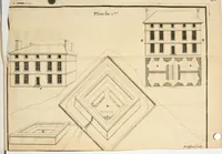 Picture 6 of 7 from L'art de dessiner proprement les plans, porfils, elevations geometrales, et perspectives, soit d'architecture militaire ou civile : avec tous les secrets les plus rares pour faire les couleurs avec lesquelles les ingenieurs representent les divers materiaux d'une place : et la maniere de s'en servir dans les vûës des sieges, campements, & autres morceaux de païsage (1697), leaf 275