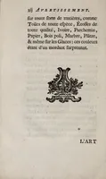 An illustration from L'art de faire les Indiennes : et de composer les plus belles couleurs, bon teint, à cet usage, de peindre les étosses de soie, & en miniature : de laver les desseins, plans, cartes géographiques &c. : de teindre le bois, la paille, le crin, les fleurs artificielles, &c. : avec plusieurs secrets pour faire toute sorte de couleurs qui n'altérent point les étosses & qui sont à l'épreuve du grand air & due soleil (1786)