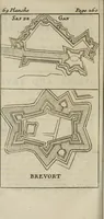 An illustration from L'art de fortifier, de defendre, et d'attaquer les places : suivant les methodes françoises, hollandoises, italiennes & espagnoles, le tout enrichy de figures en taille douce (1677)