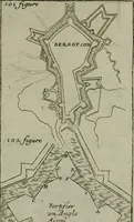 An illustration from L'art de fortifier, de defendre, et d'attaquer les places : suivant les methodes françoises, hollandoises, italiennes & espagnoles, le tout enrichy de figures en taille douce (1677)