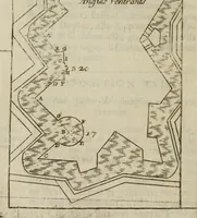 An illustration from L'art de fortifier, de defendre, et d'attaquer les places : suivant les methodes françoises, hollandoises, italiennes & espagnoles, le tout enrichy de figures en taille douce (1677)