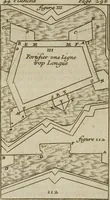 An illustration from L'art de fortifier, de defendre, et d'attaquer les places : suivant les methodes françoises, hollandoises, italiennes & espagnoles, le tout enrichy de figures en taille douce (1677)