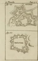 An illustration from L'art de fortifier, de defendre, et d'attaquer les places : suivant les methodes françoises, hollandoises, italiennes & espagnoles, le tout enrichy de figures en taille douce (1677)