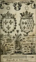 An illustration from L'art du blason justifié, ou, Les preuves du véritable art du blason ... : avec la méthode abbrégée des principes héraldiques (1661)