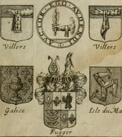 An illustration from L'art du blason justifié, ou, Les preuves du véritable art du blason ... : avec la méthode abbrégée des principes héraldiques (1661)